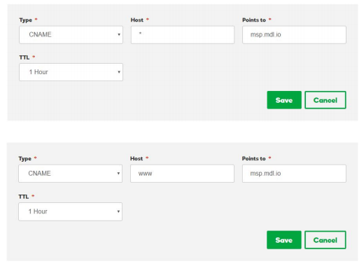 Sample DNS Configuration